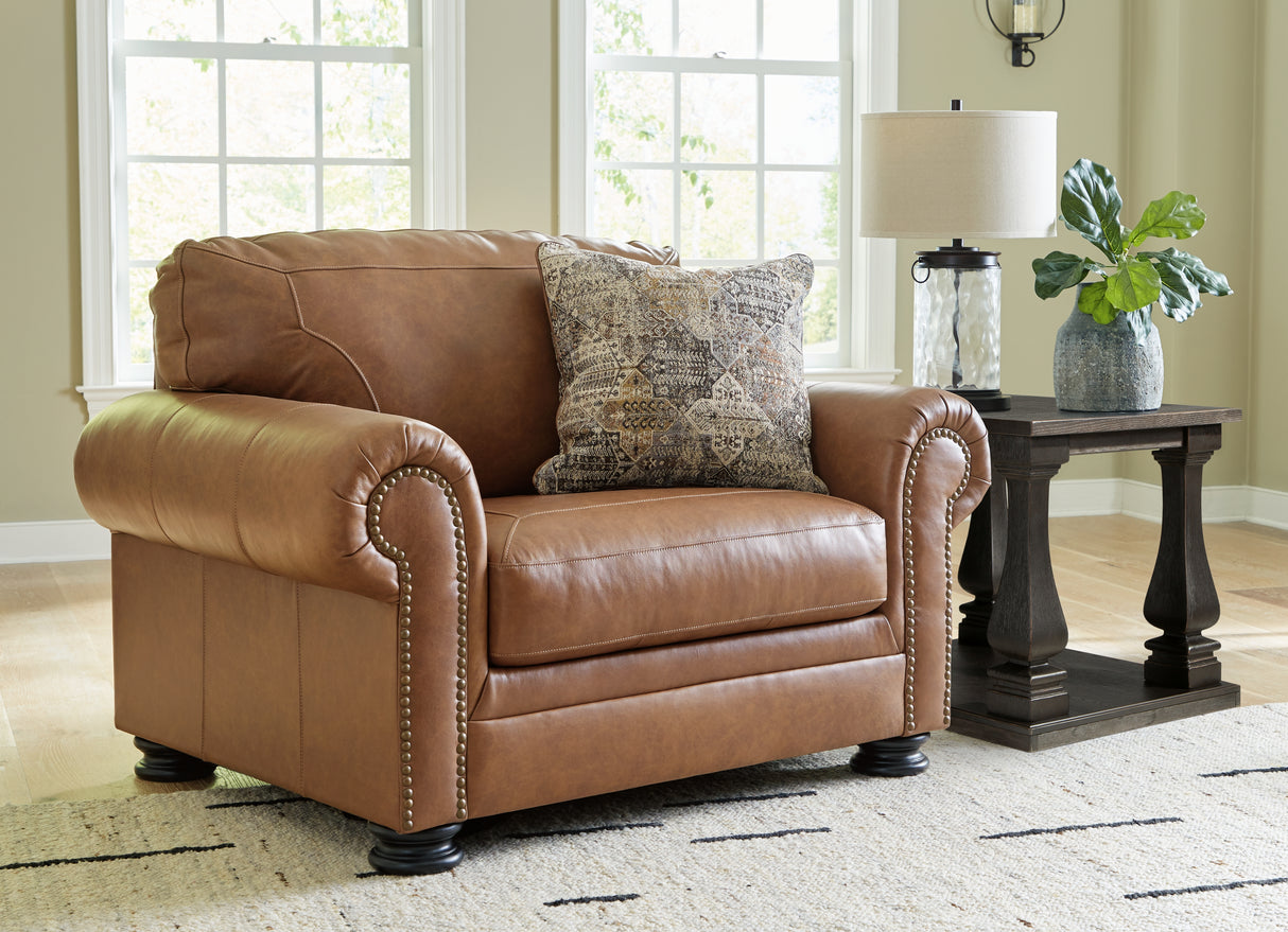 Carianna Chair and Ottoman in Caramel from Ashley - Luna Furniture