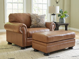 Carianna Chair and Ottoman in Caramel from Ashley - Luna Furniture