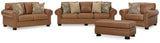 Carianna Sofa, Loveseat, Chair and Ottoman in Caramel from Ashley - Luna Furniture