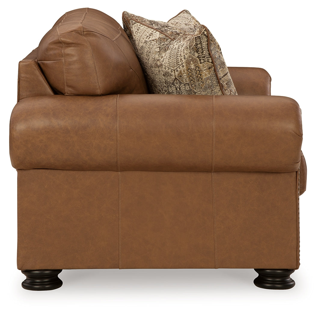 Carianna Sofa, Loveseat, Chair and Ottoman in Caramel from Ashley - Luna Furniture