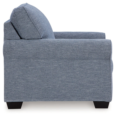 Carissa Manor Denim Chair from Ashley - Luna Furniture