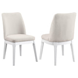 Carissa Beige Upholstered Dining Side Chair, Set of 2 from Coaster - Luna Furniture