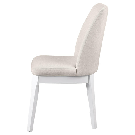 Carissa Beige Upholstered Dining Side Chair, Set of 2 from Coaster - Luna Furniture