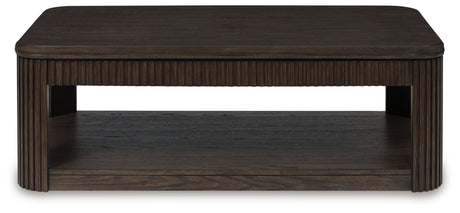 Carlibrie Warm Brown Lift-Top Coffee Table from Ashley - Luna Furniture