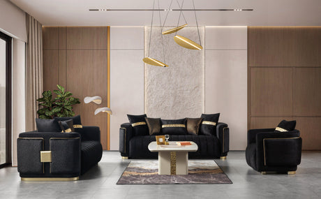 Carlina Black Velvet Chair from Nova Furniture - Luna Furniture