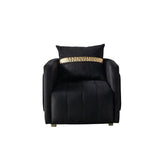 Carlina Black Velvet Chair from Nova Furniture - Luna Furniture