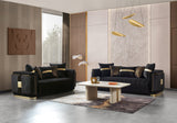 Carlina Black Velvet Loveseat from Nova Furniture - Luna Furniture