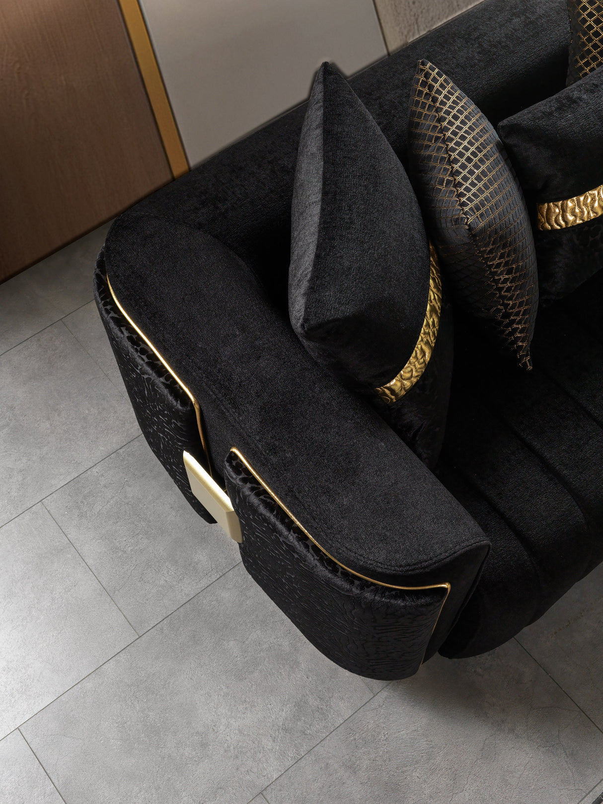 Carlina Black Velvet Sofa & Loveseat from Nova Furniture - Luna Furniture