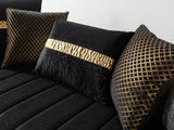 Carlina Black Velvet Sofa & Loveseat from Nova Furniture - Luna Furniture