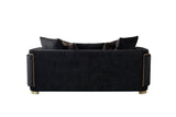 Carlina Black Velvet Sofa & Loveseat from Nova Furniture - Luna Furniture