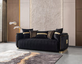 Carlina Black Velvet Sofa & Loveseat from Nova Furniture - Luna Furniture
