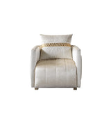 Carlina Ivory Velvet Chair from Nova Furniture - Luna Furniture