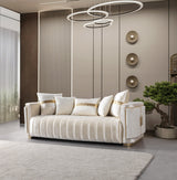 Carlina Ivory Velvet Sofa from Nova Furniture - Luna Furniture