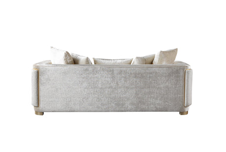 Carlina Ivory Velvet Sofa & Loveseat from Nova Furniture - Luna Furniture