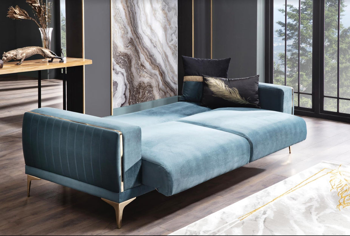 Carlino Napoly Green Sleeper Sofa from Bellona - Luna Furniture