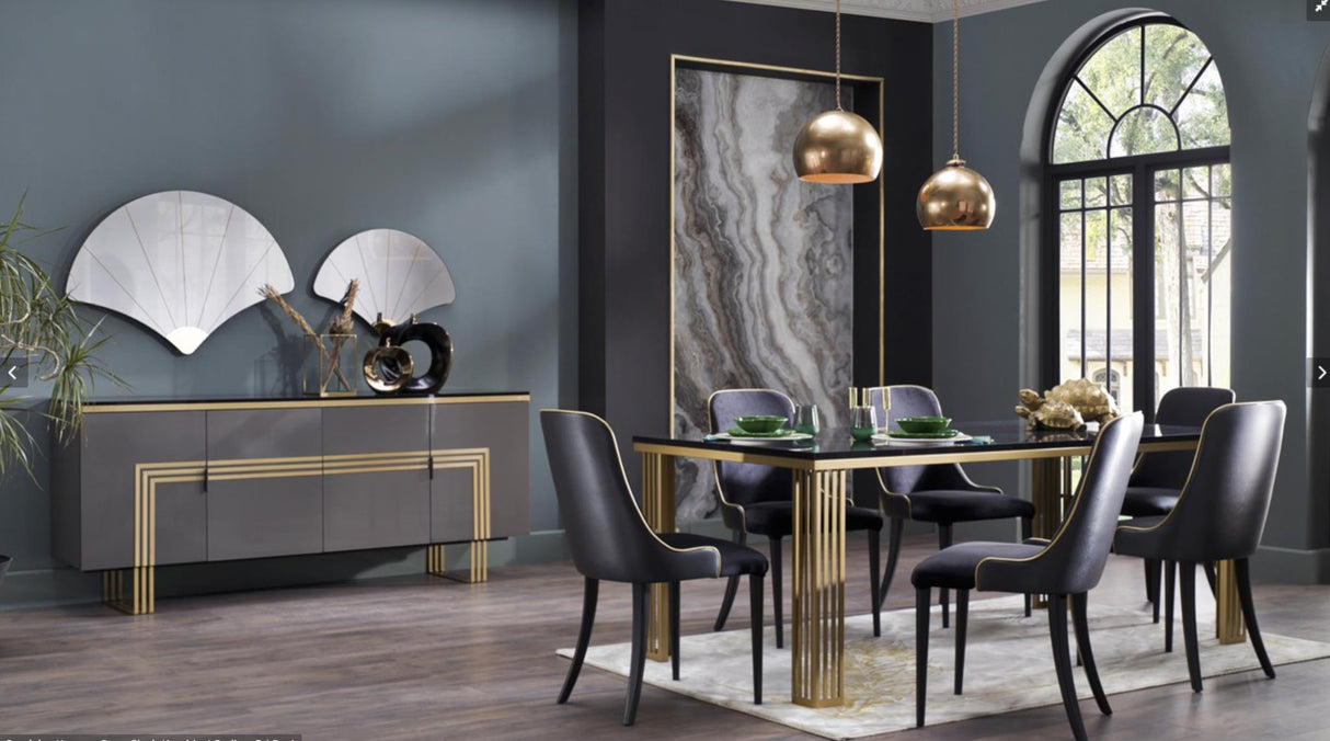 Carlino Duca Black Dining Chair, Set of 2 from Bellona - Luna Furniture