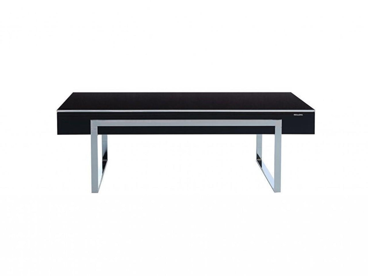Carlino Black/Chrome Coffe Table from Bellona - Luna Furniture