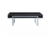 Carlino Black/Chrome Coffe Table from Bellona - Luna Furniture