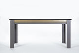 Carlino Prada Grey/Marble Extendable Dining Table from Bellona - Luna Furniture