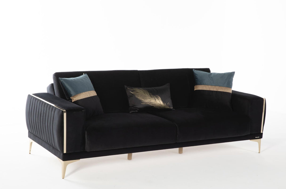 Carlino Napoly Black Loveseat from Bellona - Luna Furniture