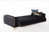 Carlino Napoly Black Loveseat from Bellona - Luna Furniture