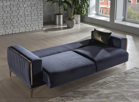 Carlino Napoly Navy Blue Loveseat from Bellona - Luna Furniture