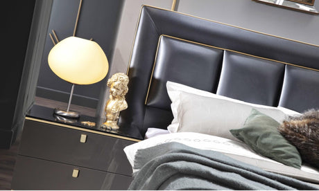 Carlino Prada Grey/Carlino Marble Nightstand from Bellona - Luna Furniture