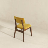 Carlos Dark Yellow Velvet Solid Back Side Chair from Midinmod - Luna Furniture