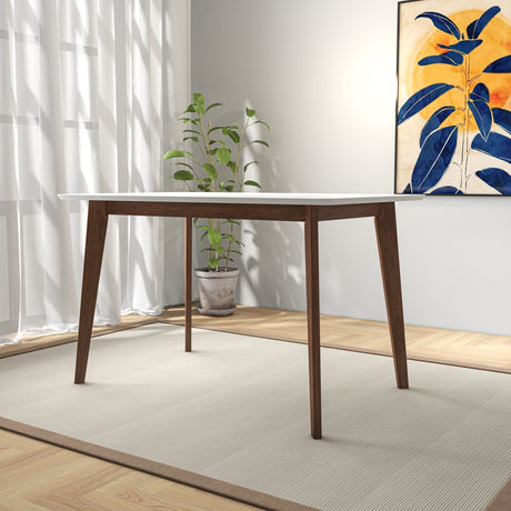 Carlos White Small Dining Table from Midinmod - Luna Furniture