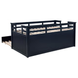 Carlsbad Navy Blue Wood Twin Captains Bed With Trundle from Coaster - Luna Furniture