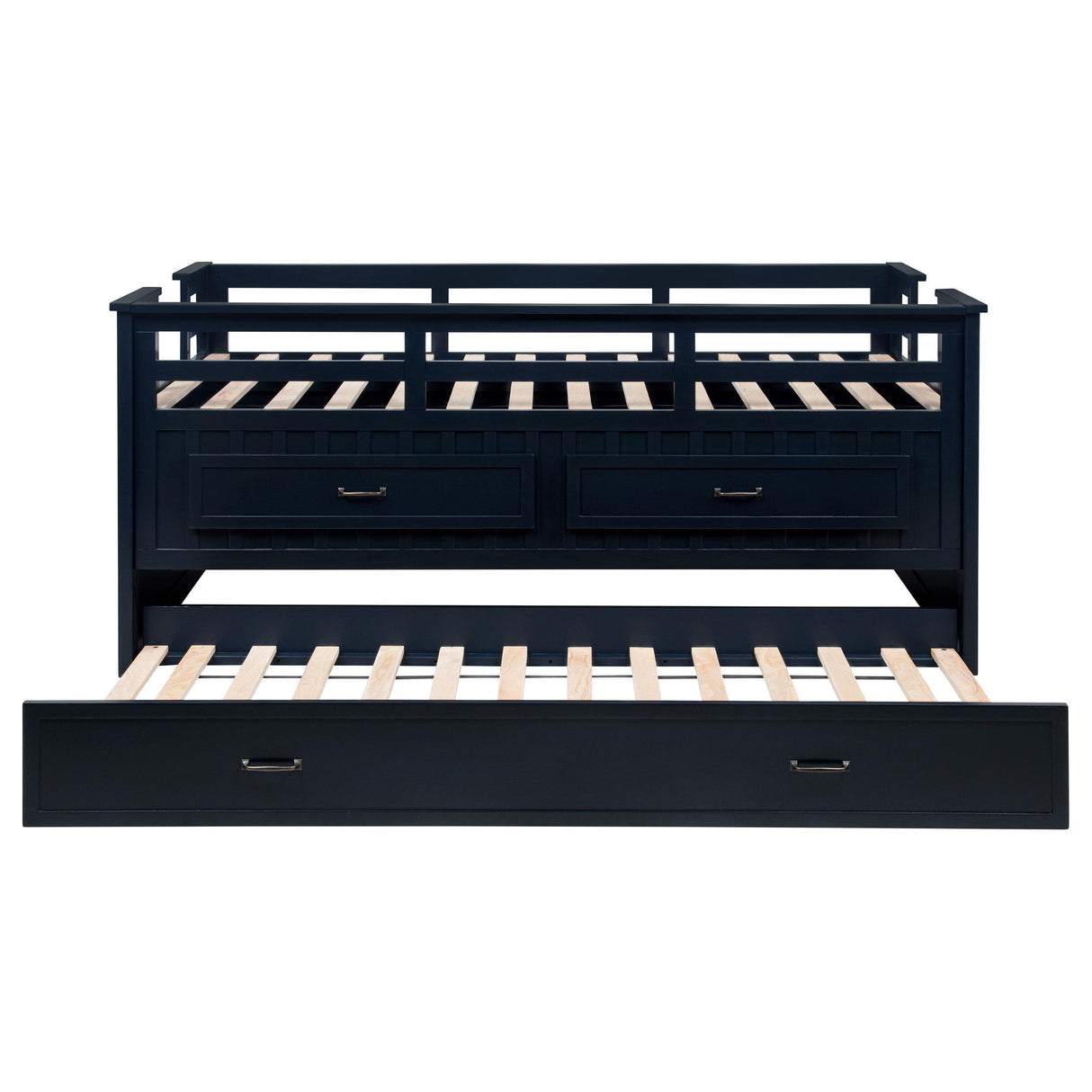 Carlsbad Navy Blue Wood Twin Captains Bed With Trundle from Coaster - Luna Furniture