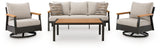Carmel Highlands Dark Brown Outdoor Sofa/Chairs/Table (Set of 4) from Ashley Furniture - Luna Furniture
