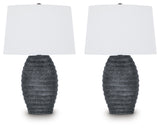 Caronick Antique Silver Finish Table Lamp (Set of 2) from Ashley - Luna Furniture