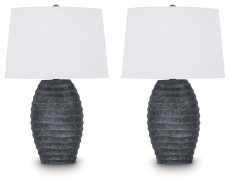 Caronick Antique Silver Finish Table Lamp (Set of 2) from Ashley - Luna Furniture