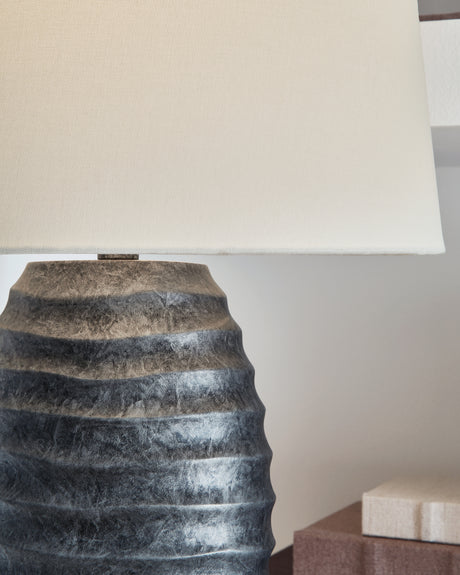 Caronick Antique Silver Finish Table Lamp (Set of 2) from Ashley - Luna Furniture