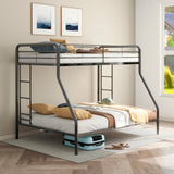 Carson Glossy Black Metal Twin Over Full Bunk Bed from Coaster - Luna Furniture