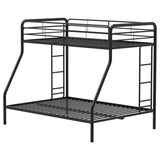 Carson Glossy Black Metal Twin Over Full Bunk Bed from Coaster - Luna Furniture
