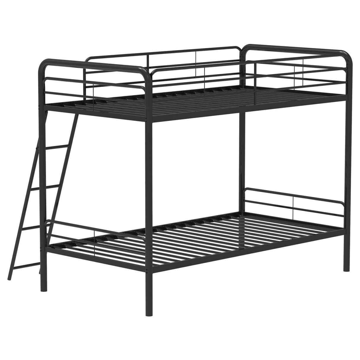 Carson Glossy Black Metal Twin Over Twin Bunk Bed from Coaster - Luna Furniture