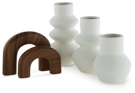 Carterworth White/Brown Accessory Set (Set of 5) from Ashley - Luna Furniture