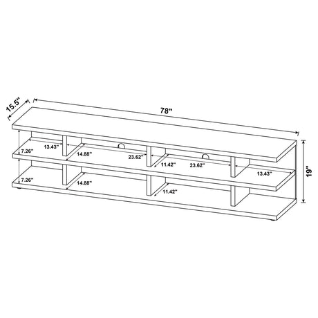 Cartmill Black 2-Tier TV Stand Media Console from Coaster - Luna Furniture