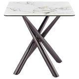 Carvell Mirage White 2-Piece Square Coffee and End Table Set from Coaster - Luna Furniture
