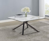 Carvell Mirage White Rectangular Sintered Stone Top Coffee Table from Coaster - Luna Furniture