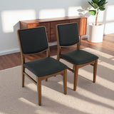 Cary Walnut Vegan Leather Upholstered Dining Chairs from Midinmod - Luna Furniture