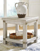 Carynhurst Coffee Table with 2 End Tables in White Wash Gray from Ashley Furniture - Luna Furniture