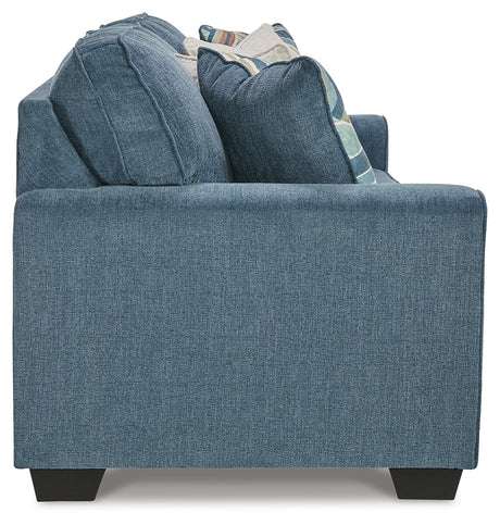 Cashton Blue Queen Sofa Sleeper and Loveseat from Ashley - Luna Furniture