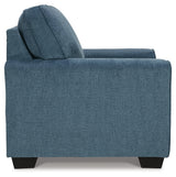 Cashton Chair and Ottoman in Blue from Ashley Furniture - Luna Furniture