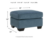 Cashton Chair and Ottoman in Blue from Ashley Furniture - Luna Furniture
