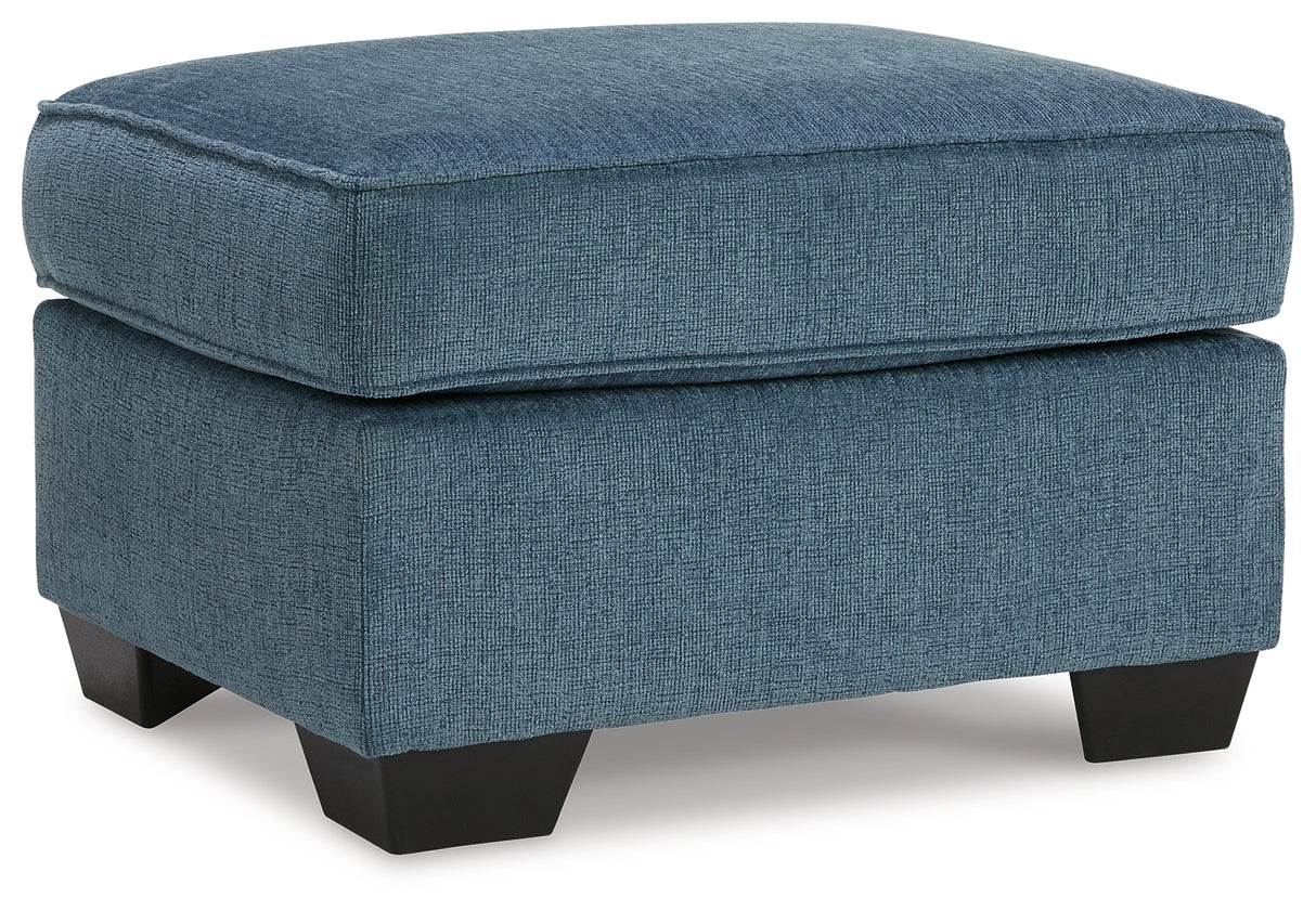 Cashton Chair and Ottoman in Blue from Ashley Furniture - Luna Furniture