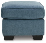 Cashton Chair and Ottoman in Blue from Ashley Furniture - Luna Furniture