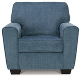 Cashton Chair and Ottoman in Blue from Ashley Furniture - Luna Furniture